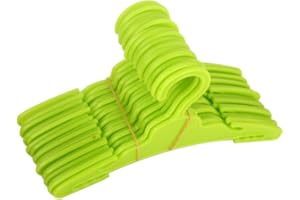 MSYO 20 Pcs Doll Clothes Hangers for 18 inch Dolls, Green Doll Hangers, Sturdy Doll Hangers Accessories, Work Great with Rod Less Than 1/2 inch Diameter, Made of Safe ABS Plastic