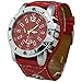 HACBIWA 2013 Classic Men Women Red Letheroid Wrist Watches Big Dial Watches