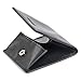 AGBIADD Small Real Leather Money Wallet Coin Purse for Men and Women (Black)