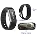 SMA Fitness Tracker,Waterproof Watch Bluetooth Wristband,Smart Bracelet Compatible iPhone, Android men /women (No heart rate-Black)