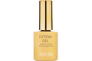 APRÉS Apres Nail Extend Gel Gold Bottle | 15mL | Premium Quality | Soft Gel, Gel-X Tips Adhesive, Easy Application, Easy Removal, Soak Off, Applicator Included