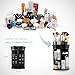 Jerrybox 360 Rotation Makeup Organizer, Adjustable Beauty Organizer Storager for Countertop, Multi-Function Cosmetic Storage Drawers, 6 Layers, Square, Black
