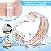 20mm Quick Release Watch Band Compatible with Samsung Galaxy/Huawei/Pebble/Asus/Ticwatch Smart Watch, Runostrich Nylon Lightweight Breathable Replacement Sport Loop Strap (Rainbow Pinstripes, 20mmm)