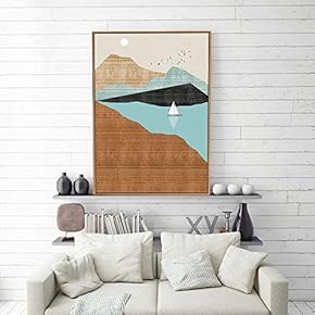 Framed Home Artwork Simple Style Sunset for Living Room Bedroom