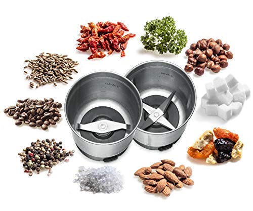ROMMELSBACHER Gewürz und Kaffee Mühle EGK 200 - 2 Edelstahlbehälter mit Schlagmesser & Spezialmesser, Füllmenge 70 g… – Bild 7