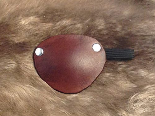 Medium Brown Leather Eye Patch Cosplay Larp SCA Steampunk Pirate Medical Theater Stage Tv