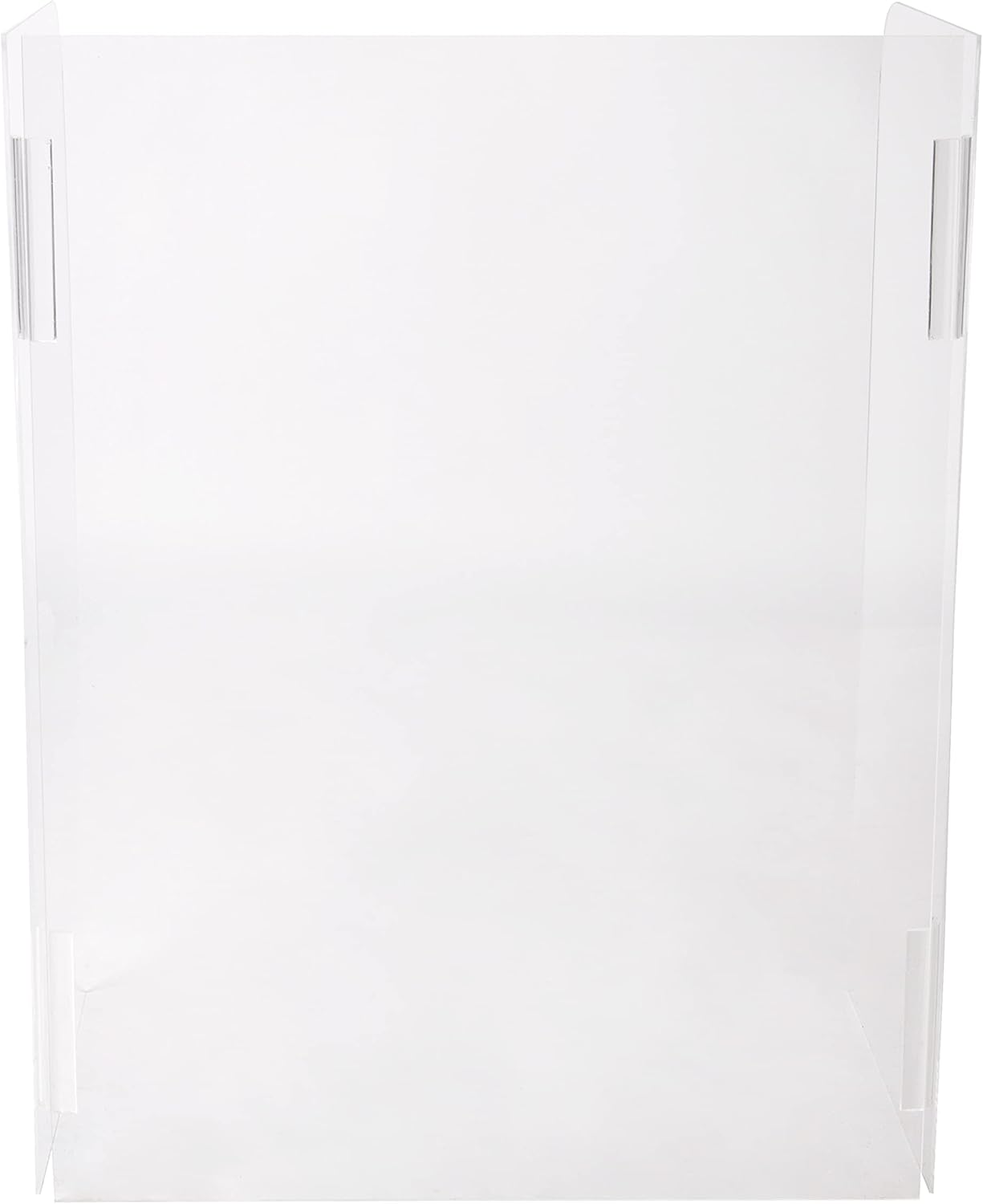 Mind Reader Folding Acrylic Sneeze Front Desk Cough Guard, Protective Clear Panel for Cashiers, Reception, Checkout Stations, 18 x 24: Home & Kitchen