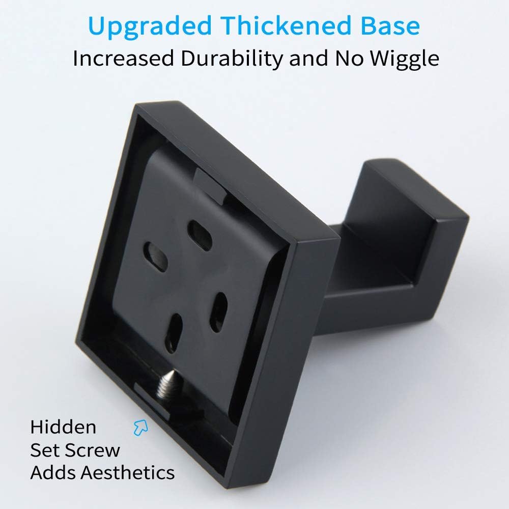 Bath Towel Hook, Angle Simple SUS304 Stainless Steel Shower Towel Holder, Bathroom Robe Hook, Kitchen Dish Towel Hanger, Square Coat Hook, Single Robe Hook for Cabinet Wall Mount, Matte Black - - 