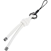 PATIKIL Leather Rope Keychain, Leather Tassel Ropes Bag Charm Chain Ring with Ring Charm & Lanyard Long Tassel Strap