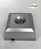 LED Display Base Slow Color Changing 4 Colorful Lights Crystal Figurine Display Stand, Set of 2