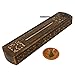 Shalinindia Handmade Indian Wooden Incense Burner and Storage Box with Ayurveda Vata Pitta Kapha Incense & Ceramic Holder - Great Gift for Any Occasion