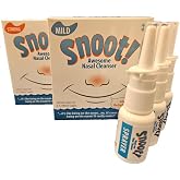 Snoot! Nasal Cleanser Dual Formula (1 Mild+1 Strong) 2 Pack+3 Extra 20ml Sprayers