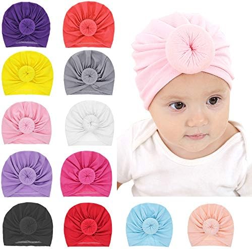 Tengda Baby Hats, Newborn Cotton Blend Soft Babies Beanie, Long Tail Hospital Hats for Baby