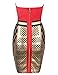 meilun Women's Strap Bandage Dress Bodycon Stripe Midi Dresses