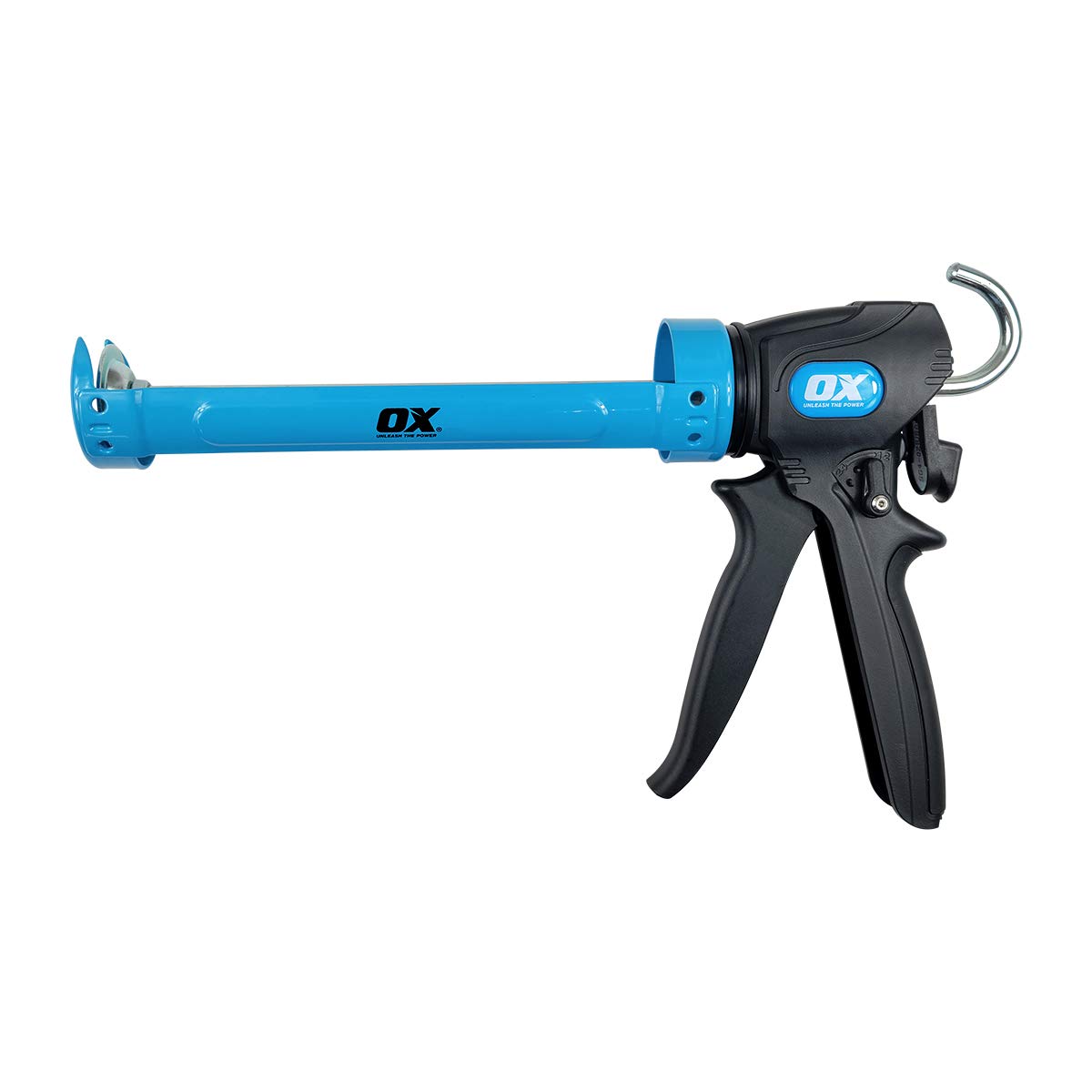 OX Pro Heavy Duty Caulk Gun – 10 oz Manual Caulking Gun with Dual 24:1/12:1 Thrust Ratio – Best Caulk Gun for Sealant & Adhesive – Pistola De Calafateo