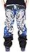 Pizoff Men's Hip Hop Back Graffiti Print Unwashed Baggy Jeans Denim j9001-4-36-Black