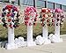 WUPYI 4Pcs Elegant Wedding Roman Column Set,Roman Pillars Decoration Party Flower Pot Columns Pedstal Stand Flower Floral Wedding Road Decorative Hollow Columns,39