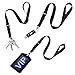 5 Pack of Neck Lanyards with Detachable Buckle, Enhanced Model Hook and Quick Release Tether - Ideal for ID Badges, Keys, Cell Phones, USB Sticks, Whistles, etc. - Strong Nylon - One Size Fits All