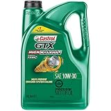 Castrol 03110 GTX High Mileage 10W-30 Synthetic Blend Motor Oil, 5 Quart