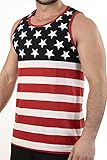 Patriotic American Flag Stars And Strips All Over Tank Top Shirt 358 L