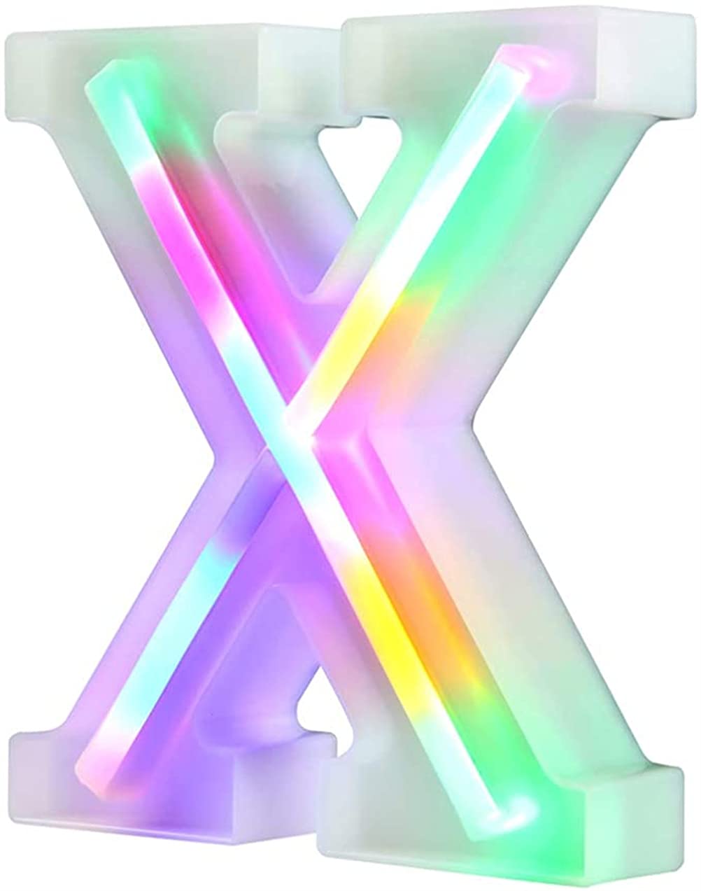 Light Up LED Lights, Neon Night Lights for Wall - Colorful Letters (X) — image 1