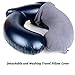 Raniaco Neck Pillow, Inflatable Travel Pillow, Portable Travel Set U Shape Air Pillow with Sleeping Eye Mask, Ear Plugs (Dark Grey)