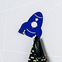 Designer Retro Royal Blue Spaceship Wall Hook