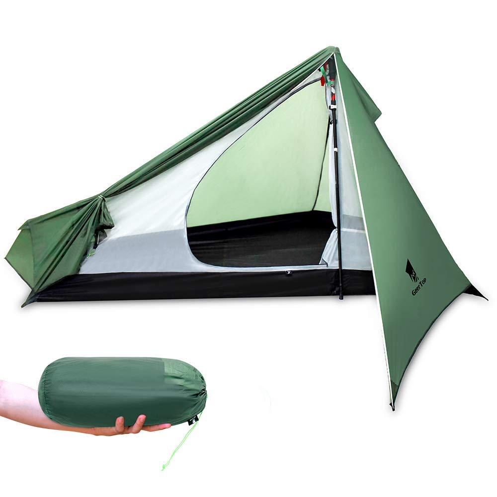 Geertop Tente de randonnée ultralégère 1 Personne 3 Saisons 20D pour Camping Randonnée Escalade Geertop Tente de randonnée ultralégère 1 Personne 3 Saisons 20D pour Camping Randonnée Escalade