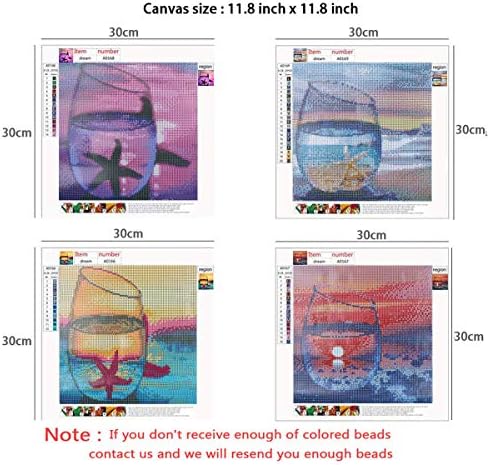 4 Pack 5d Full Drill Diamond Painting Kit Kissbuty Diy Diamond Rhinestone Painting Kits For Adults And Beginner Diamond Arts Craft Home Decor 11 8 X 11 8 Inch Ocean In Cups In Bahrain Binge Bh