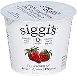 Siggis Strained Non-Fat Yogurt, Strawberry, 5.3 Ounce (Pack of 12)