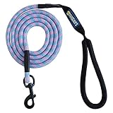 Phydeaux’s Mountain Climbing Rope Dog Leash - 6 ft Long - Heavy Duty - Perfect for Medium and Large Dogs (Purple)