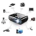 Projector, LESHP Video Projector 1080P HD Home Theater Movie Projectors 3200 Luminous Efficiency Backyard Outdoor LCD Support Laptop Xbox VGA USB Speaker HDMI for Computer TV Laptop Gaming SD
