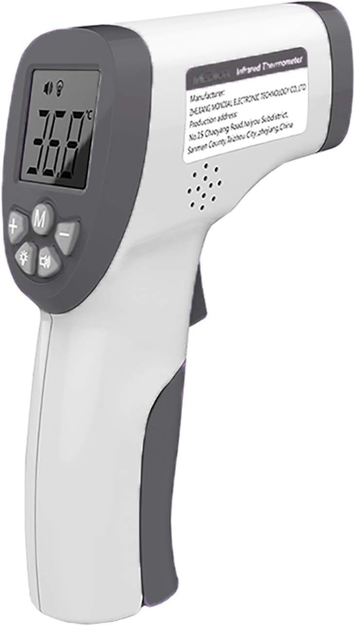 Non-Contact Infrared Forehead Thermometer, Digital Thermometer for Infants and Adults, Sensitive Ear Household Thermometer - CE and FCC Approved