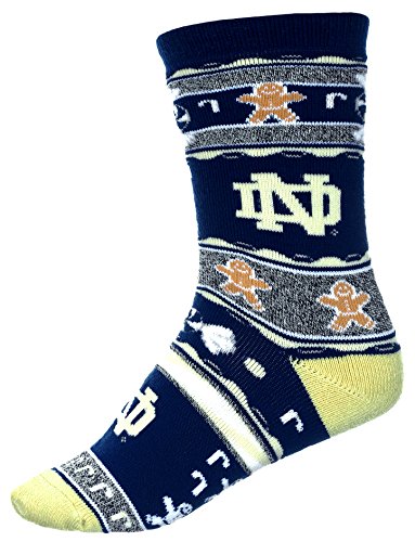 For Bare Feet Notre Dame Fighting Irish Ugly Christmas Xmas Holiday Sports Socks