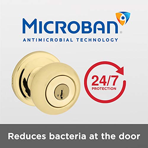 Kwikset Juno Keyed Entry Door Knob with Microban Antimicrobial