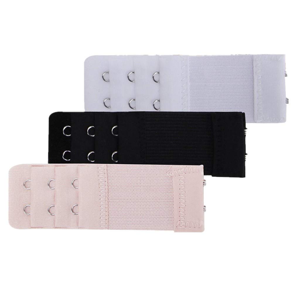 3 pcs Adjustable Bra Buckle Extender Bra Extension Underwear Strap 2Hook