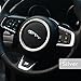 TK-KLZ for Jaguar XE XFL F-PACE F-Type/XF 2015-2018 Premium Aviation Aluminum Alloy Car Steering Wheel Decoration Ring Sticker Decals (Silver)