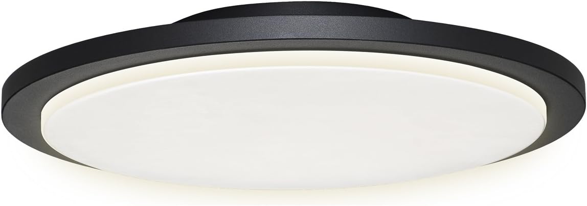 Inowel Ceiling Light Fixture IP54 Waterproof 11.8 Inch LED Ceiling Light Mount for Bathroom Porch Matte Grey Thin Ceiling Lamp for Kitchen Bedroom Living Room Hallway Non Dimmable 20W 1500Lm 3000K