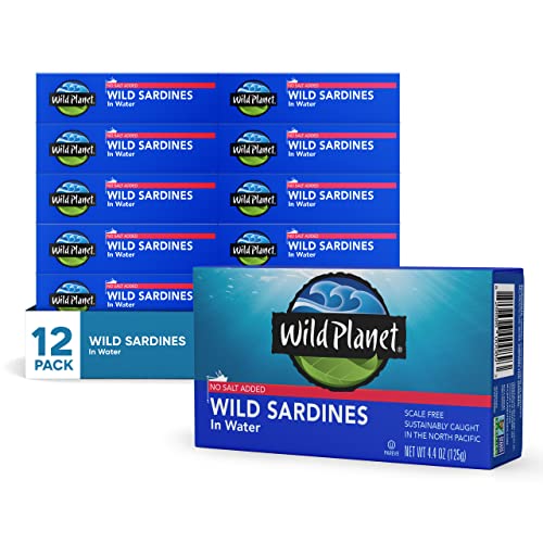Wild Wild Sardines in Water, No Salt Added, Tinned Fish, NonGMO