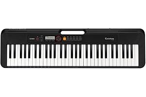 Casio Casiotone CT-S200 – 61-Key Portable Keyboard for Beginners | 400 Tones, 77 Rhythms, LCD Display, Dance Music Mode, USB-MIDI, Stereo Speakers | Includes Power Supply & Music Rest | Black