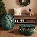 ZOBER Christmas Wreath Storage Container - 36 Inch, Waterproof Wreath Box - Dual Zippers, Durable Handles, & Card Slot - Holiday and Seasonal Wreath Storage Boxes - 2 Pk