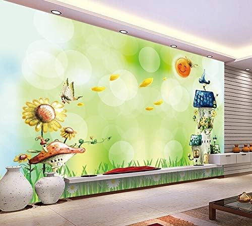 ウォールステッカーウォールペーパーウォールステッカー 壁用シール 子供の寝室の居間の背景の壁の防水壁紙のステッカーの壁画のための3d壁紙の夢の城の壁画 ウォールアートリビングルームの寝室の装飾 色 400cmx300cm