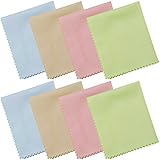 8-Pack Microfiber Cleaning Cloth For Camera Lens, Glasses, Lenses, Phone, iPhone, iPad, Tablet, Laptop, LCD TV/Computer Screen/Monitor and other Delicate Surface by Wisdompro - Colorful(5.7 x 6.9")