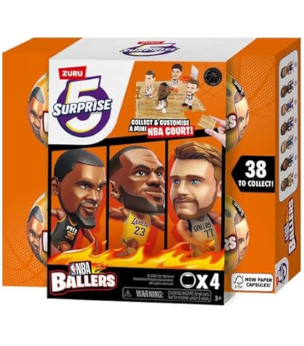 Amazon.com: ZURU 5 Surprise NBA Ballers Series 2 Official NBA