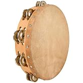 Holy Land Gifts Goatskin Tambourine | Wood 10" | Tambourine &ndash; Christian &amp; Judaica Gift