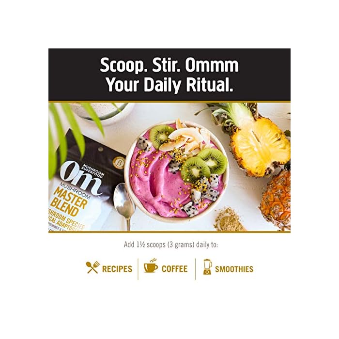 Om Mushroom Superfood Master Blend Mushroom Powder Supplement, 3.17