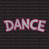 Pink Dance Iron on Rhinestone Crystals and Rhinestud T-Shirt Transfer by Jubilee Rhinestones