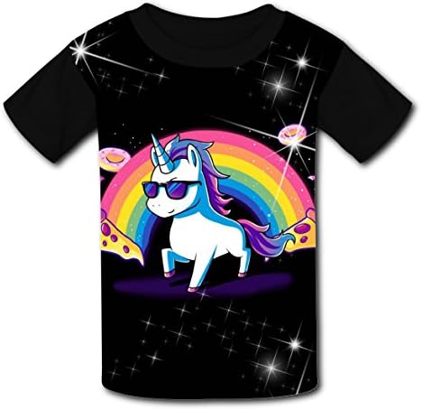 Cool Unicorn Kids Pattern T-shirt soft Unique Cool Print Girls ClothesXS