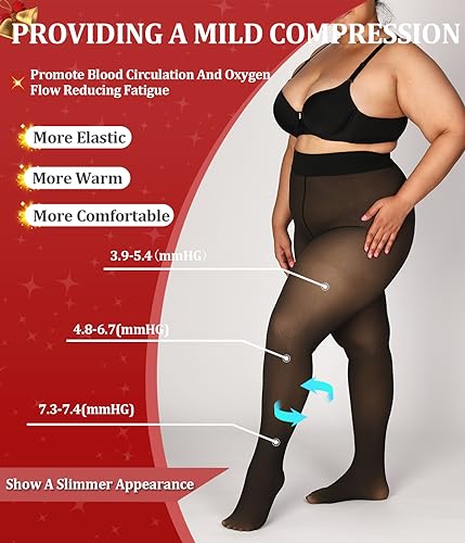 thumbnail image 2 of Fleece Lined Tights Women, Fake Translucent 2 of 14