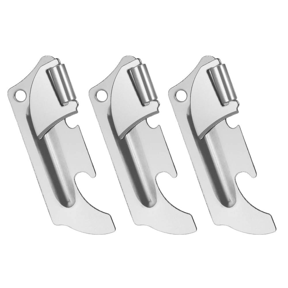 3 PCS Mini Can Opener Military Bottle Opener Stainless Steel Camping Tin Opener Portable Multi-Purpose Can Opener for Home Outdoor Camping
